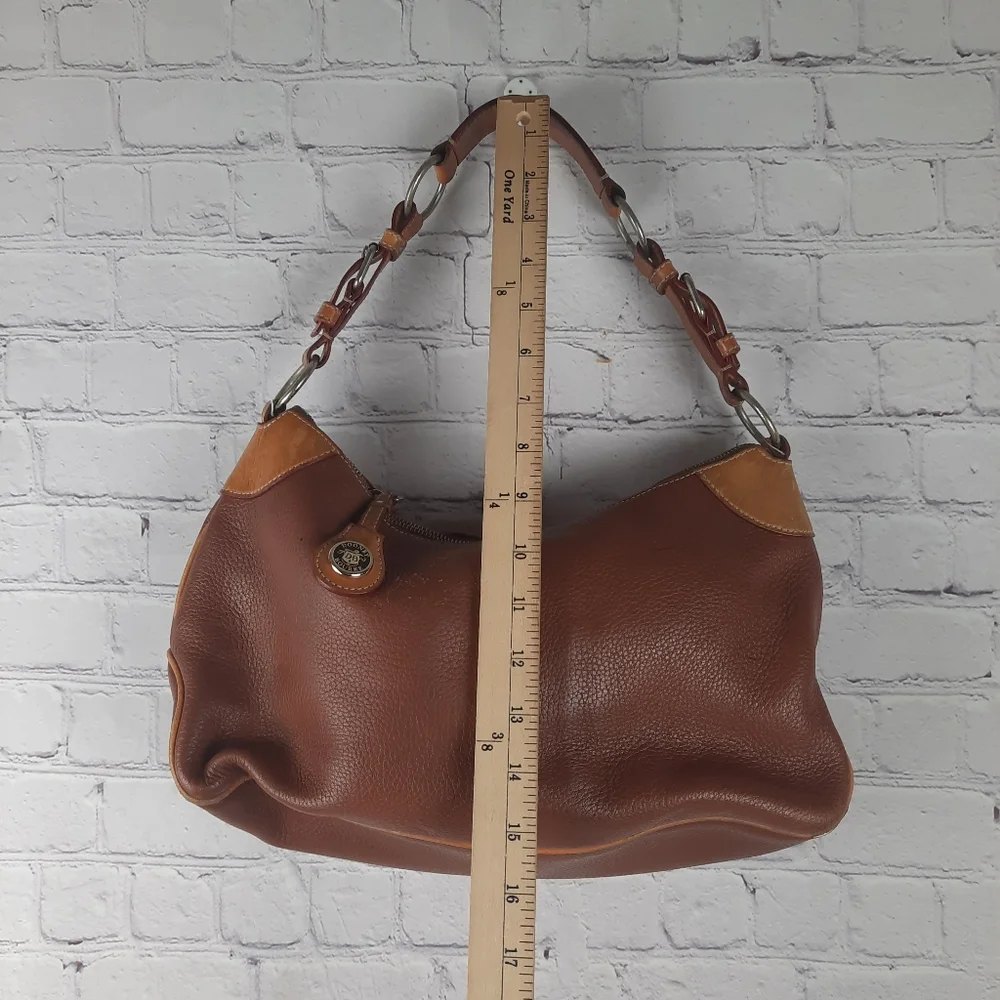 Vintage DOONEY & BOURKE Brown All Weather Leather Satchel Handbag - Picture 14 of 15